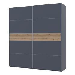 Шафа купе Doros G-Caiser Антрацит/Антрацит вставка Дуб Евок 2 ДСП /5 частин 220х60х240 (42005420)